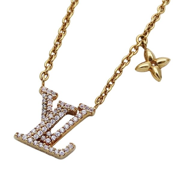 LOUIS VUITTON Gold Necklace - Picture 1 of 12